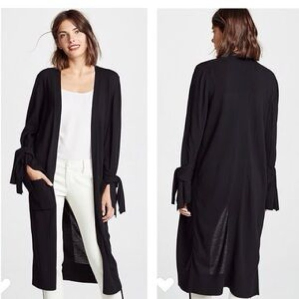 Brochu Walker Albian Tie Cardigan in Black